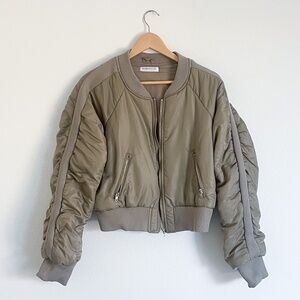 Bobbi Rocco cropped bomber jacket-Large
